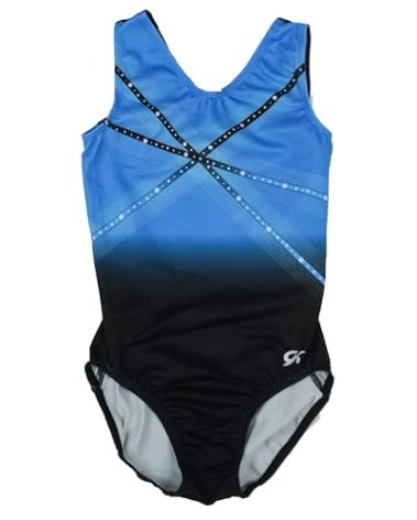 GK Glitz & Glam Gymnastics Leotard - Child Medium,blue