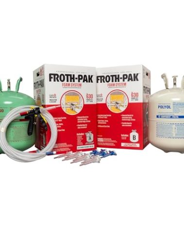 Froth Pak 630 Spray Foam Insulation Kit, 15 ft Hose – Closed Cell, 2 Part Foam Sealant, Yields Up to 630 Board ft