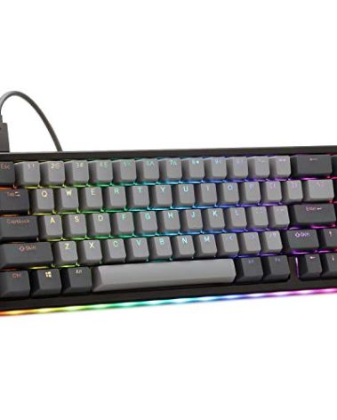 DROP ALT High-Profile Mechanical Keyboard — 65% (67 Key) Gaming Keyboard, Hot-Swap Switches, Programmable Macros, RGB LED Backlighting, USB-C, Doubleshot PBT, Aluminum Frame (Kaihua Box White, Black)