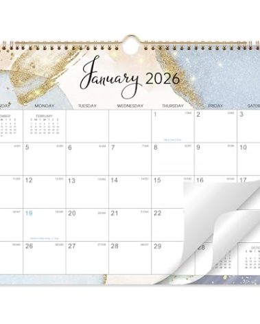 2026-2027 Wall Calendar - 2 Year Wall Calendar 2026-2027 from Now to Jun. 2027, 24 Months Calendar with Blank Blocks and Julian Dates, 14.5" x 11.5"