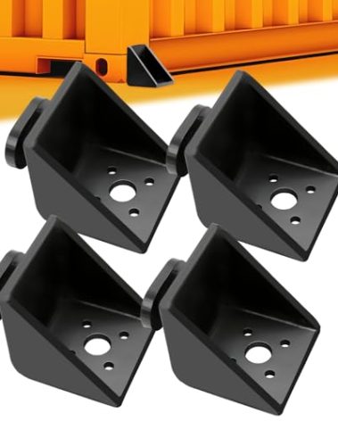 Full Bevel Shipping Container Anchors, 4 Pack Heavy Duty Steel Shipping Containers Side Twist Lock, Super Triangle Shipping Container Tie Downs, Shipping Container Accessories for Anchoring Anywhere