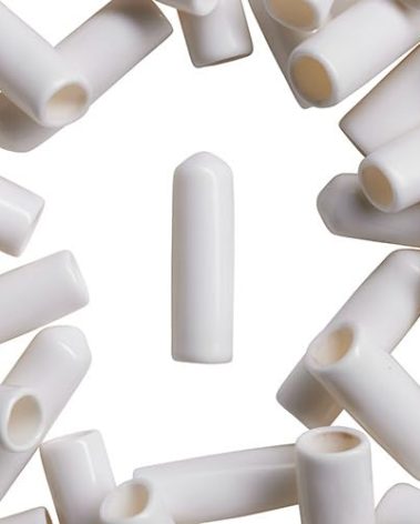 WidgetCo 1/4" x 1" Screw Thread Protectors, Covers Ends Of Screws & Bolts, Slip On, White - works w/many Hurricane Shutters (Qty 100)