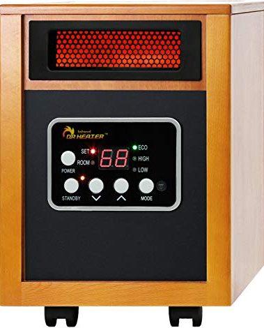 Dr Infrared Heater Portable Space Heater, Original, 1500-Watt, Cherry (Pack of 1)
