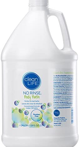 No-Rinse Body Bath (1 Gallon) - Leaves Skin Clean, Refreshed and Odor-Free, Rinse-Free Formula - Makes 128 Complete Baths