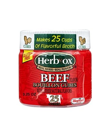 HERB-OX Beef Bouillon Cubes, Beef Stock Seasoning, 25 Ct, 3.25 oz