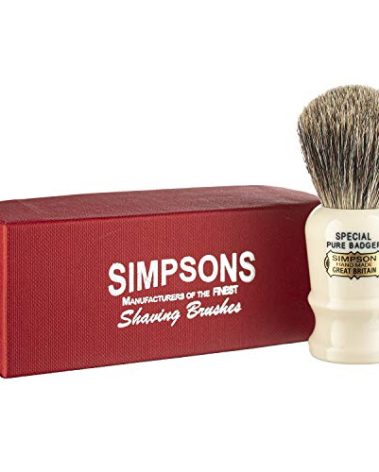 Simpsons Special Pure Badger Hair Shaving Brush With Imitation Ivory Handle