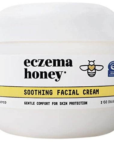 ECZEMA HONEY Soothing Facial Cream - Eczema Lotion for Face, Eyelids, Lips, and More - Natural Dry Skin Repair (2 Oz)