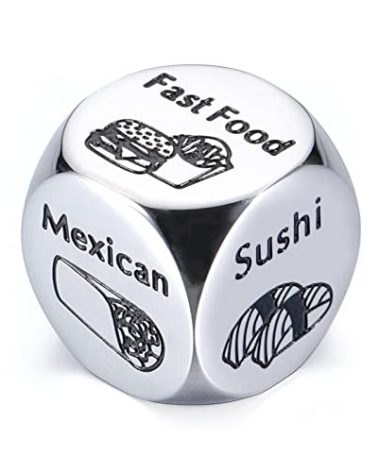 Stocking Stuffers for Him Her Couple Gifts Date Night Gifts for Boyfriend Girlfriend Food Decider 11th Anniversary Steel Gifts for Husband Wife Wedding Christmas Valentines Birthday Gift for Women Men