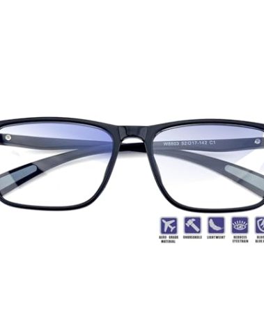 Distance Nearsighted Glasses For Men,Women Near Sighted Vision Driving Farsighted Eyeglasses,Mens Nearsight Myopia See Far Sight Computer Eye Glass,Cheaters Anti Blue Light Blocking TR90 Frame -0.75