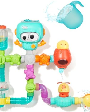 Bath Toys for Kids Ages 4-8, STEM 27 Pack | DIY Water Pipe Assembly Kit with Suction Cups | Mold-Free Educational Bath Toys | Kid&Toddler Bath Toy with Interactive Features for Cognitive Development