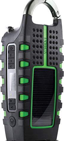Eton - Scorpion II Rugged Multipowered Portable Emergency Weather Radio & Flashlight Green, Hand Crank, LED Flashlight, Smartphone Charger, Solar Power, 800 MAH Battery, Commitment to Preparedness