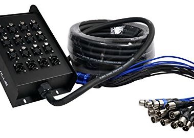 Rockville SX1650 16 Channel 50 Foot XLR Snake Cable, 100% OFC, Double Shielded, Labeled and Numbered, Heavy-Duty Stage Box for Live Sound and Studio