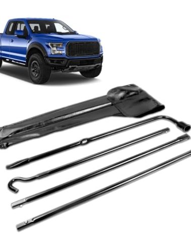 Xongjojo Spare Tire Tool Kit with Spare Tire Jack Handle and Wheel Lug Wrench Compatible with 2004-2018 F150 Spare Tire Removal Tool Kit