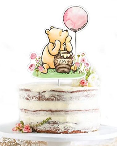 Classic The Pooh Cake Topper For Girls Baby Shower Winnie Bee Birthday Party Decorations Cute Centerpieces