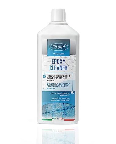 FABER Epoxy Remover – Epoxy Resin Haze Remover and Post Construction Cement Grout Cleaner to Renew Refresh & Restore Natural Shine of Porcelain Ceramic Tile Floor - Heavy Duty Alkaline Compound