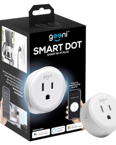 Geeni Dot Smart Plug with 2.4GHz WiFi Connectivity – 1-Pack Compact, Fire-Resistant Smart Outlet Plugs with Schedule & Timer – No Hub Needed, Supports Alexa & Google