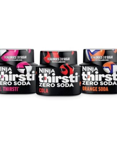 Ninja Thirsti Flavored Water Drops, ZERO SODA Variety Pack, Classic Soda Flavors, Sparkling or Still, Zero Calories, Zero Sugar, Makes 17, 12oz drinks, 3 Pack, WCFV8