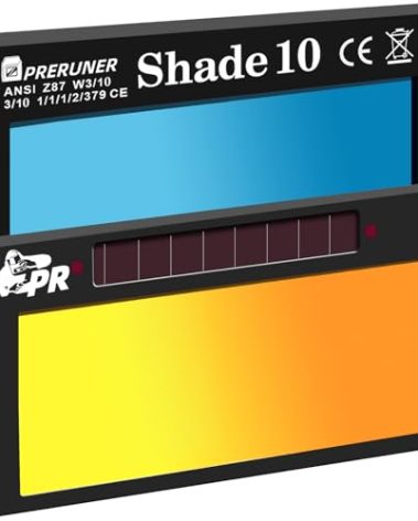 Core Series Gold Shade 10 Auto Darkening Welding Lens | 2"x4 1/4"x 0.2" Welding Lens | Gold Coating | Cool Blue Puddle View | Sugar Scoop/Pancake Welding Hood Replacement- 10 + Years of Experience