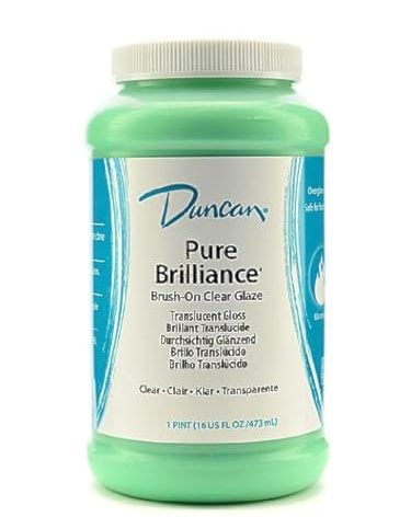 Duncan Pure Brilliance Clear Glaze Brush-on Glaze 16 oz. jar
