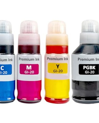 LAIPENG Compatible GI-20 GI20 Ink Bottles Refills Kit Replacement for Canon GI-20 GI20 for Canon G6020 G7020 G5020 MegaTank Printers, 170mL Black Ink Refill, 70mL Cyan Magenta Yellow, 4 Packs