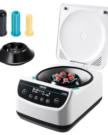 VEVOR Centrifuge Machine, 100-2100xg RCF Electric Laboratory Centrifuge Machine with 1 Rotor for 2/5/10/15/50ml Tube Capacity, Low Speed 500-4000rpm with Timer, Widely Used in Various Experiments