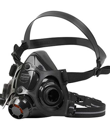 NORTH Honeywell Home North 7700 Series Niosh-Approved Half Mask Silicone Respirator, Large (770030L), Black