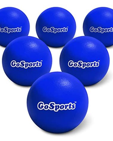 GoSports Soft Skin Foam Playground Dodgeballs - 6 Pack Set for Kids - Includes Mesh Carry Bag