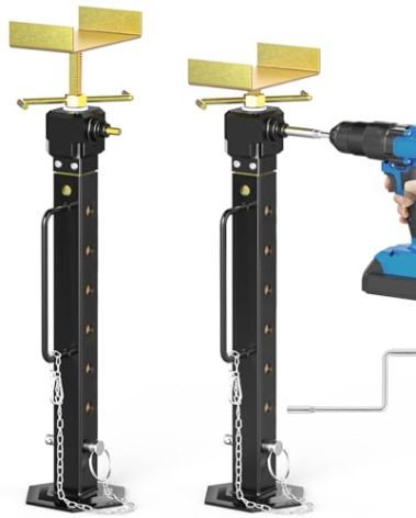 Upgraded RV Slide Out Supports Stabilizer Jacks,Adjustable Height 16"-36",Camper Slide Out Support Jacks,Travel Trailer Stabilizer Jacks,Supports Up to 5,000LBS,Power Drill&Hand Crank Handle Adjust