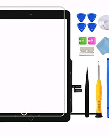for iPad 7/8 (7th 8th Gen) Screen Replacement Digitizer Touch Glass 10.2", for 7th 8th Generation A2197 A2198 A2200 A2270 A2428 A2429 A2430, Full Repair Kit+Home Button[NO TouchID Chip] [NO LCD]