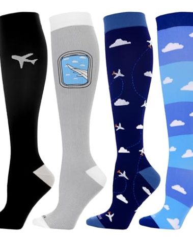 LEVSOX Compression Socks for Women and Men 20-30mmHg Knee High Graduated Sock for Nurses, Travel, Pregnancy