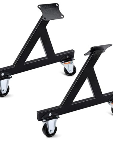 LEQEE Engine Stand for LS Engines Cradle Compatible with V8 Engine 2 PCS LS Engine Rolling Storage Stand with Swivel Caster Wheels Mounting Tool Support for Engines and Transmissions