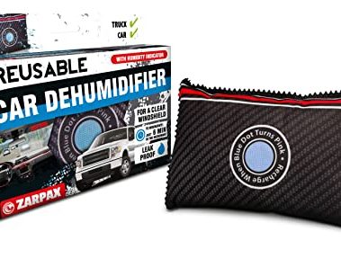 Zarpax Car Dehumidifier - Rechargeable for Car, Auto, Truck, Van, SUV and RV/Motorhome Moisture absorber Dark Grey, Pack of 1
