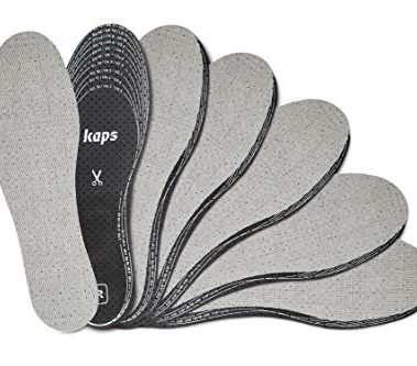 6 Pair Pack Anti Odour Shoe Insoles Set with Odor Eating Charcoal, Shoe Inserts, Kaps Odour Stop