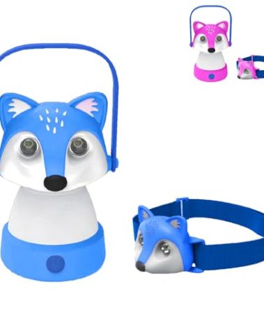 Kids Camping Essentials – LED Kids Lantern and Rechargeable Kids Headlamp Set | Multiple Purposes Kids Nightlight/Flashlight Toys –Holiday, Halloween N Birthday Gifts for Toddlers and Kids (Blue)