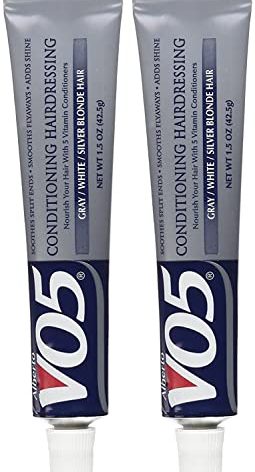 Alberto VO5 Conditioning Hairdressing for Gray, White, Silver Blonde Hair, 1.5 oz (Pack of 2)