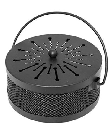 A&M Tech Black Mosquito Coil Holder Incense Coil Burner Indoor Outdoor Camping Use Portable Mosquito Repellent Coil Holder Incense Burner Holder 6.2 Inches Diameter