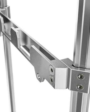 Alpha Engineered Tool Rail Mount Compatible with Milwaukee Packout Tool Box - Packout Side Mount for Milwaukee Packout Rail System - Mounts Half Size Packout & Packout Accessories - Silver