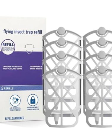 SHIELDFLY 8 Pack Refill Cartridges Kit Compatible with ZEVO M364 and Max Plug-in Light, Flying Insect Trap Refill, Replacement 100% Fit, Gray