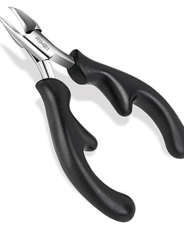 RIMEI Toenail Clippers, Professional Thick & Ingrown Nail Clippers for Men & Seniors, Podiatrist Recommended, Pedicure Clippers Toenail Cutters, Stainless Steel Sharp Curved Blade Grooming Tool