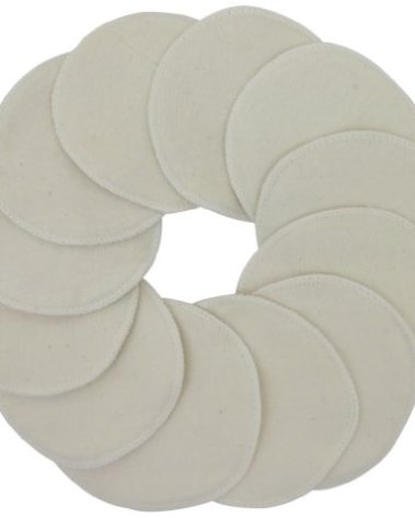 TL Care Nursing Pads Made with Organic Cotton - Soft, Breathable, Absorbent & Washable, Natural Color, 12 Count
