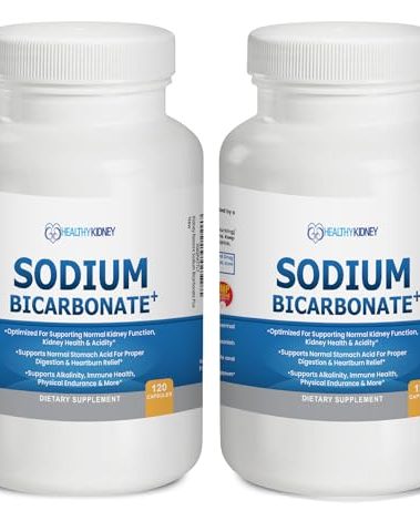 Organic Sodium Bicarbonate Alkaline Capsules - Boosts Kidney Health, Neutralizes Stomach Acid with Alkalizing Superfoods, Supports Immune System & Athletic Performance, Rapid Relief Antacid 2 Pack