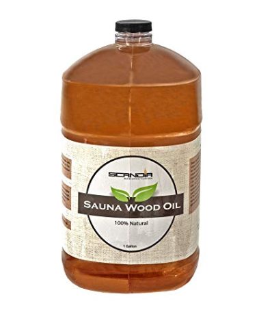 Scandia All Natural Sauna Wood Oil for Restoring and Protecting Saunas | Interior and Exterior Application | Cedar Scent | 1 Gallon Size