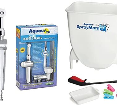 Aquaus SprayMate & Aquaus 360 Premium Diaper Sprayer for Toilet Bundle (ABS Polymer Sprayer)