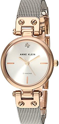 Anne Klein Women's Quartz Metal and Stainless Steel Dress Watch, Color:Silver-Toned