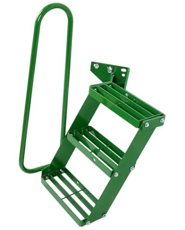 HECASA Left Hand Stair Step Kit Compatible with John Deere 4050 4240 4430 4630 4440 4230 4555 4650 4850 4955 LH Handrail Powder Coated Durable Steel Tractor Step