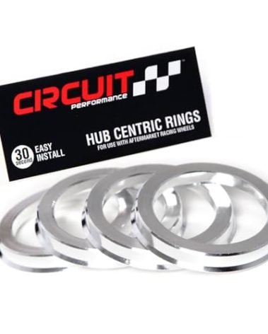 Circuit Performance 73.1mm OD to 57.1mm ID Silver Aluminum Hub Centric Rings