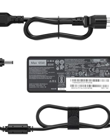 VRAVEK 65W Laoptop Charger Compatible with Lenovo IdeaPad 1 3 5 Flex 4 5 6 1470 1480 1570 1580, Ideapad 110 330 330s 510 520 530s 710s S145 S340 Yoga ADLX65CDGU2A 20V/ 3.25A AC Adapter Power Cord