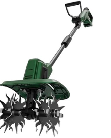 Cordless Tiller Cultivator Compatible with Makita 18V Battery(Tool Only), Electric Garden Rototiller w/270 RPM, 48 Steel Tines, 8.7" Tilling Width, 6.3" Depth, Portable Rotary Tiller for Soil