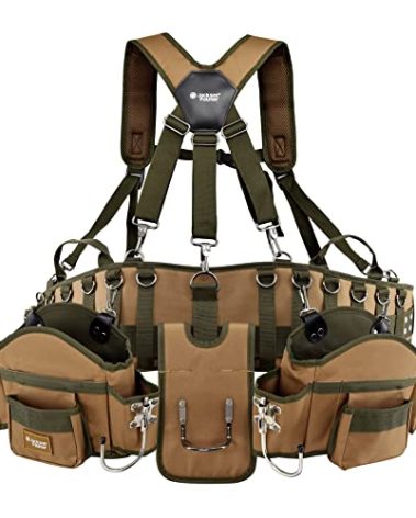 JACKSON PALMER Professional Tool Belt - Tan & Green (Comfort Rig Tan & Green)