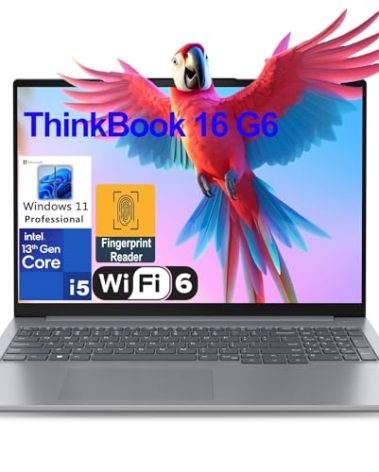 Lenovo ThinkBook 16 G6 16" FHD+ Business Laptop Computer, 13th Gen Intel Octa-Core i5-13420H (Beat i7-1355U), 32GB DDR5 RAM, 1TB PCIe SSD, WiFi 6, BT 5.2, Fingerprint Reader, Windows 11 Pro, AZ-XUT
